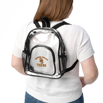 Clear Stadium Backpack – See-Through School & Event Bag with Team Logo (Tigers)