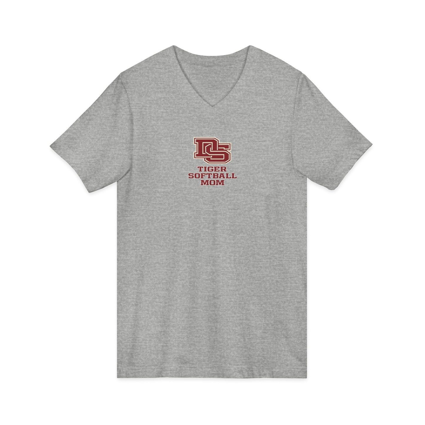 Baseball Mom V-Neck Tee — 'Tigers'