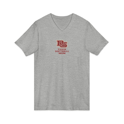 Baseball Mom V-Neck Tee — 'Tigers'
