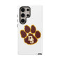 Phone Case — Maroon & Gold Paw Print with DS Monogram