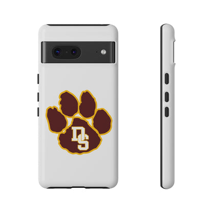 Phone Case — Maroon & Gold Paw Print with DS Monogram