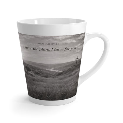 Latte Mug  Jeremiah 29:11  Inspirational Cross