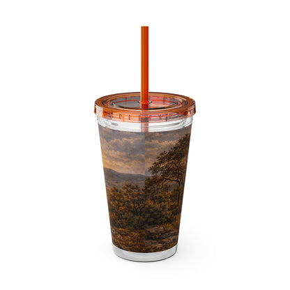 Hill Country Coffee Company 16oz Tumbler with Straw — Iced Coffee Travel Cup