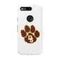 Phone Case — Maroon & Gold Paw Print with DS Monogram
