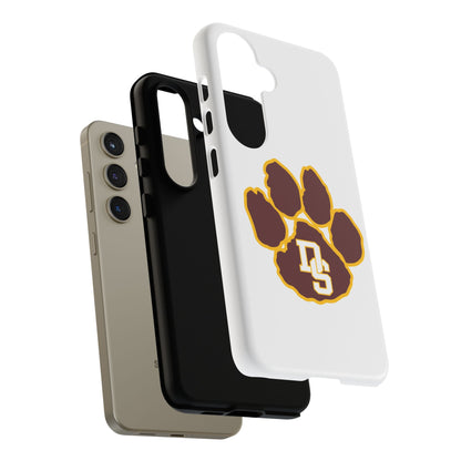 Phone Case — Maroon & Gold Paw Print with DS Monogram