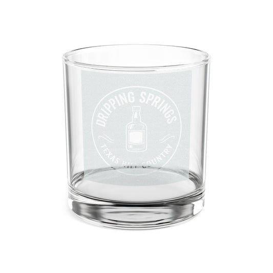 Engraved Whiskey Glass 10.5oz — “DRIPPING SPRINGS” Personalized Rocks Glass
