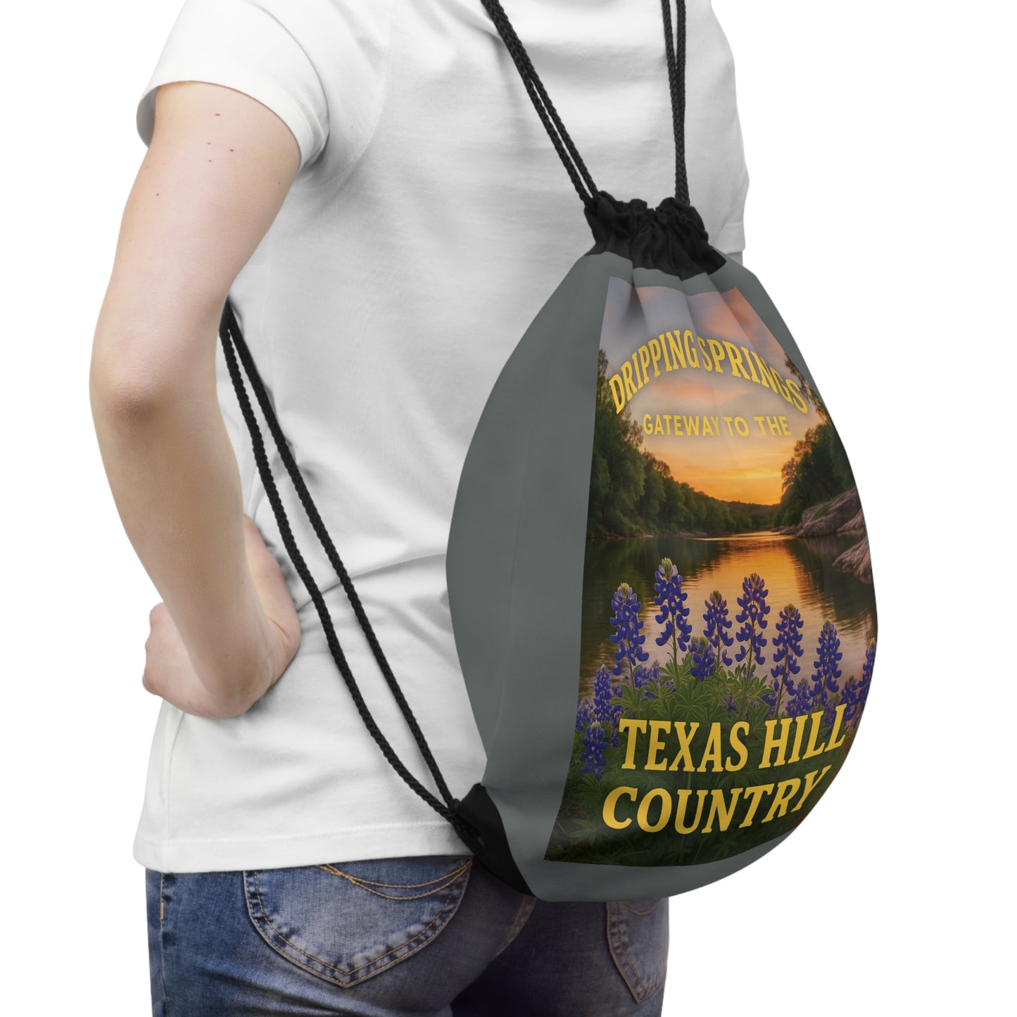 Dripping Springs Tigers Drawstring Bag — School Spirit Gym Sack