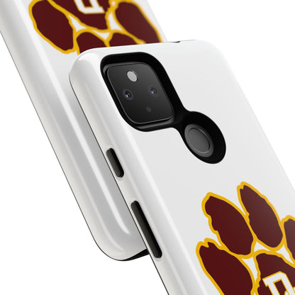 Phone Case — Maroon & Gold Paw Print with DS Monogram