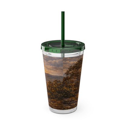 Hill Country Coffee Company 16oz Tumbler with Straw — Iced Coffee Travel Cup