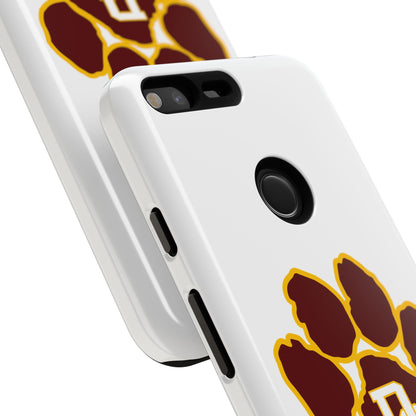 Phone Case — Maroon & Gold Paw Print with DS Monogram