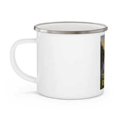 Hill Country Rivers Enamel Camping Mug — Texas Hill Country Scenic Campfire Cup