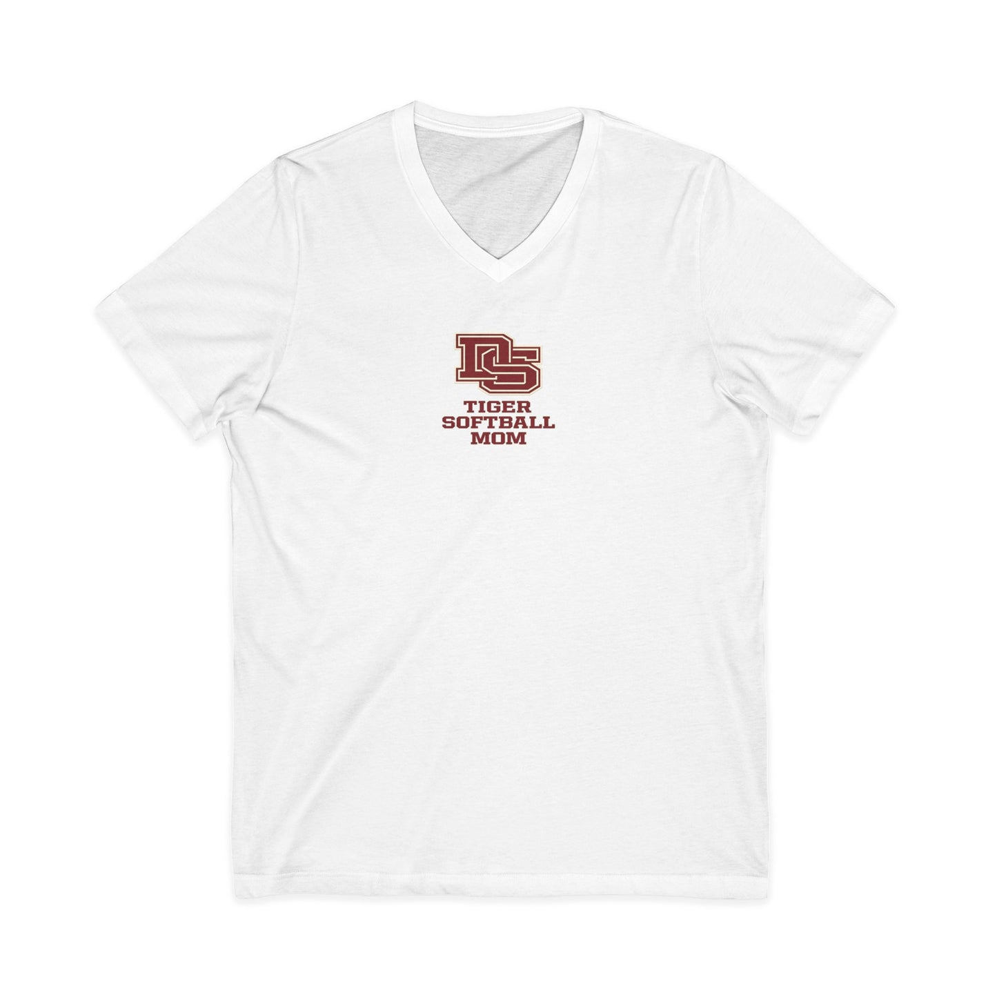 Baseball Mom V-Neck Tee — 'Tigers'