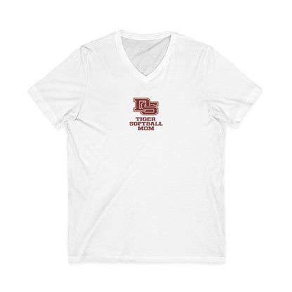 Baseball Mom V-Neck Tee — 'Tigers'
