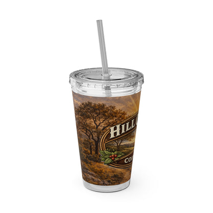 Hill Country Coffee Company 16oz Tumbler with Straw — Iced Coffee Travel Cup