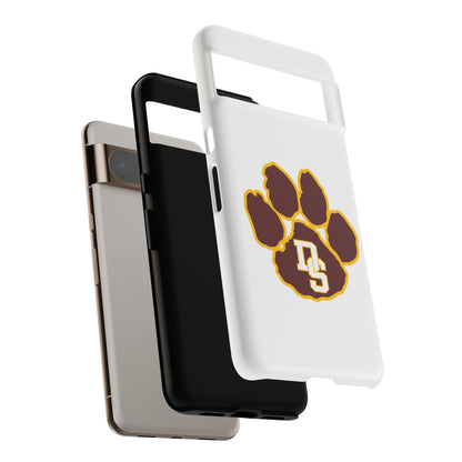 Phone Case — Maroon & Gold Paw Print with DS Monogram