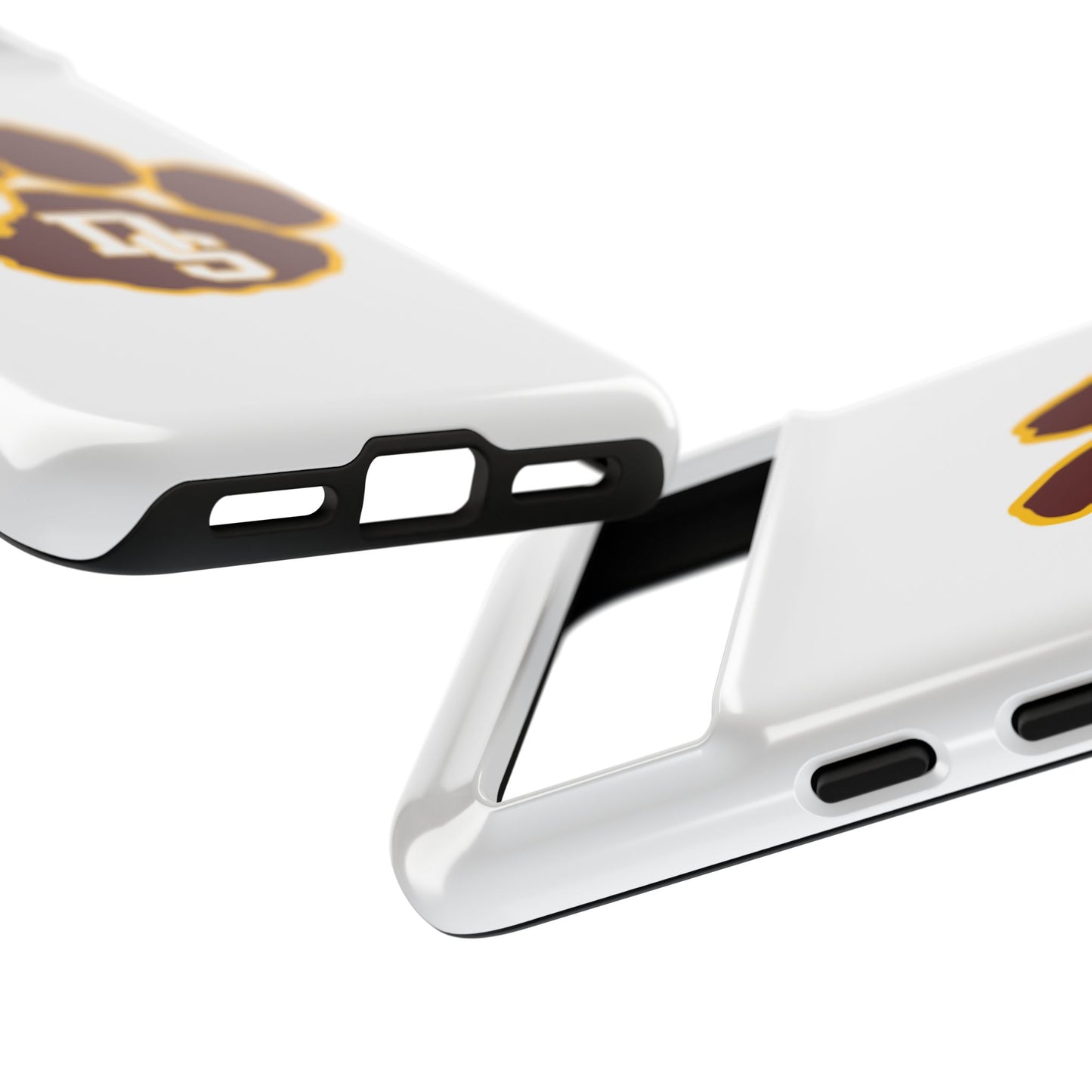 Phone Case — Maroon & Gold Paw Print with DS Monogram