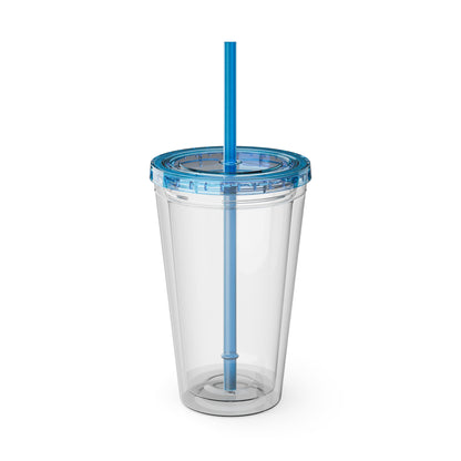 Hill Country Sunsplash Tumbler with Straw, 16oz - Perfect for Walks, Workouts, Gifts & School, Customizable Design for Everyone