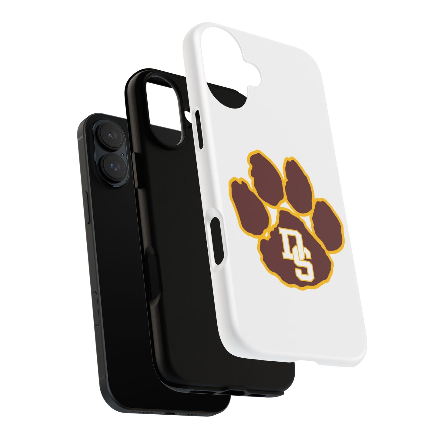 Phone Case — Maroon & Gold Paw Print with DS Monogram