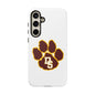 Phone Case — Maroon & Gold Paw Print with DS Monogram