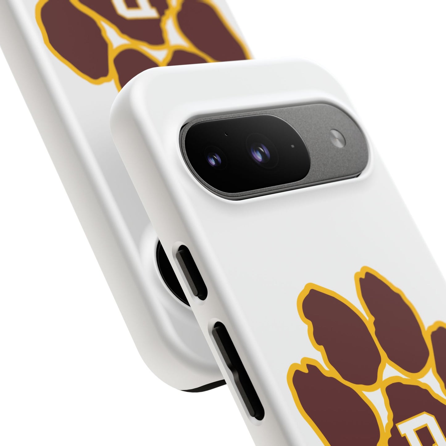 Phone Case — Maroon & Gold Paw Print with DS Monogram