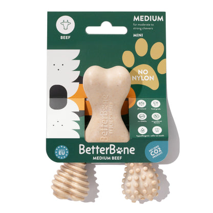 BetterBone MEDIUM Durability CHEW TOY: Perfect Chew for Everyday Chewers | Natural Ingredients, Eco-Friendly, Non-Toxic