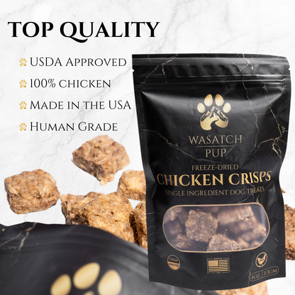 Freeze-Dried Chicken Crisps | Single Ingredient Dog Treats