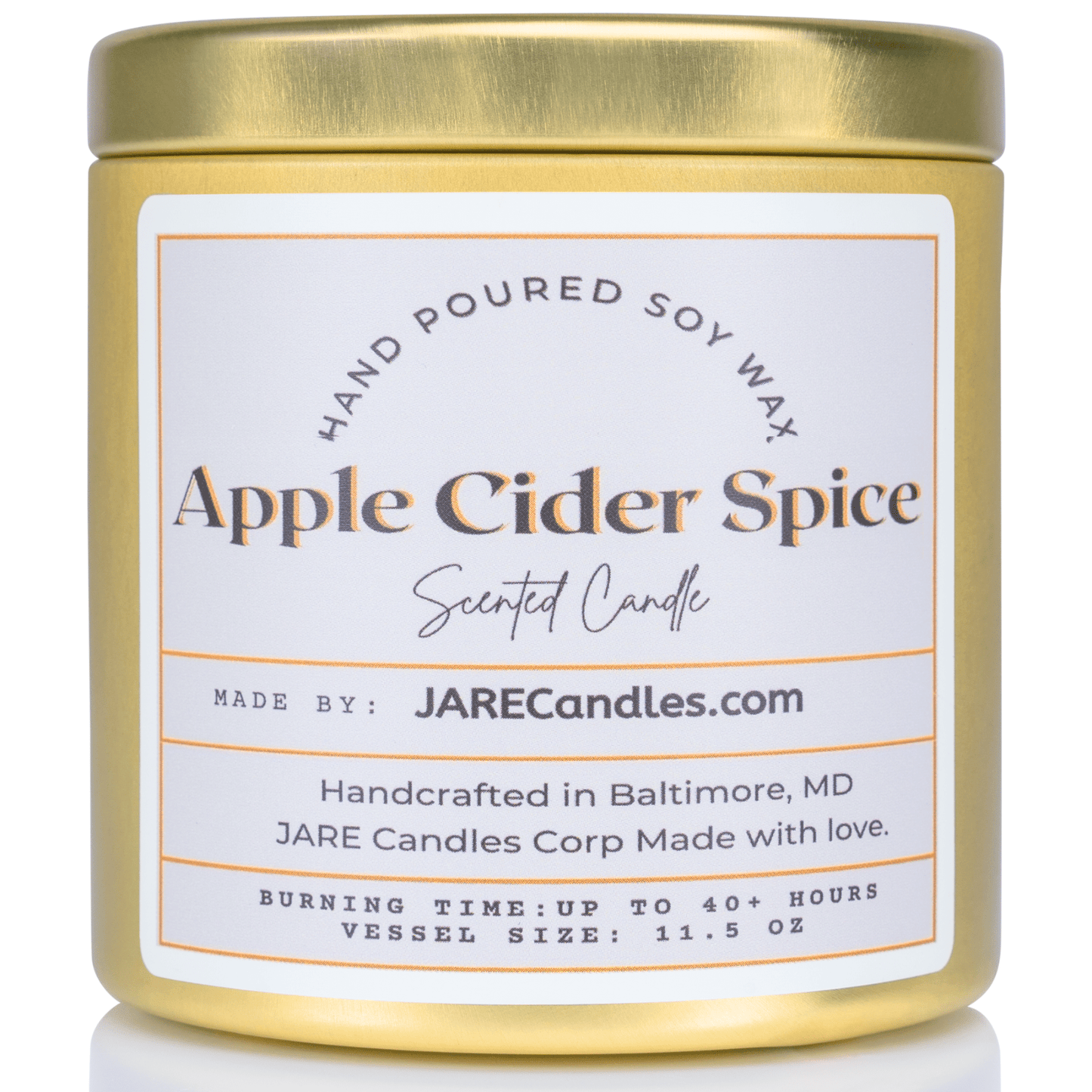 Apple Cider Spice - Cinnamon, Clove, Nutmeg - Soy Wax Scented Candle