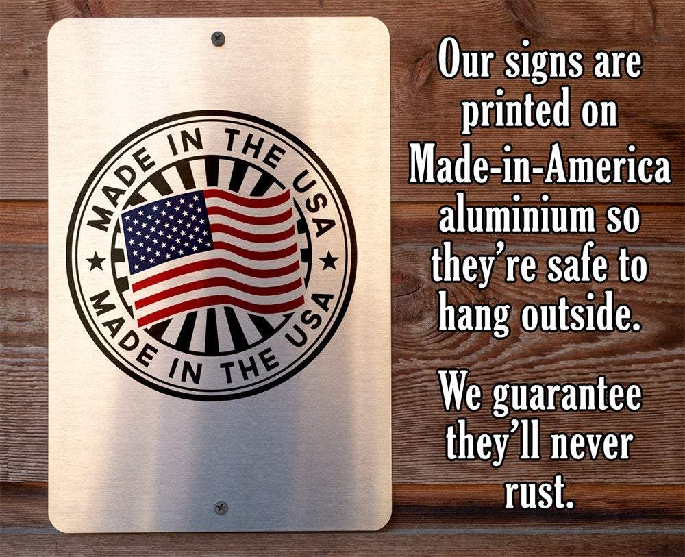 Warning BBQ Zone - Metal Sign