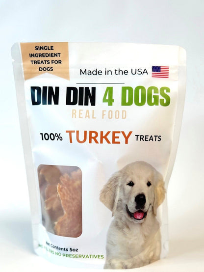 100% Turkey Dog Treats, 5 Ounce Bag, Single Ingredient, High Protein